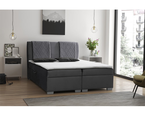 KOLUMBIA posteľ s úložnými boxmi + topper ZDARMA 